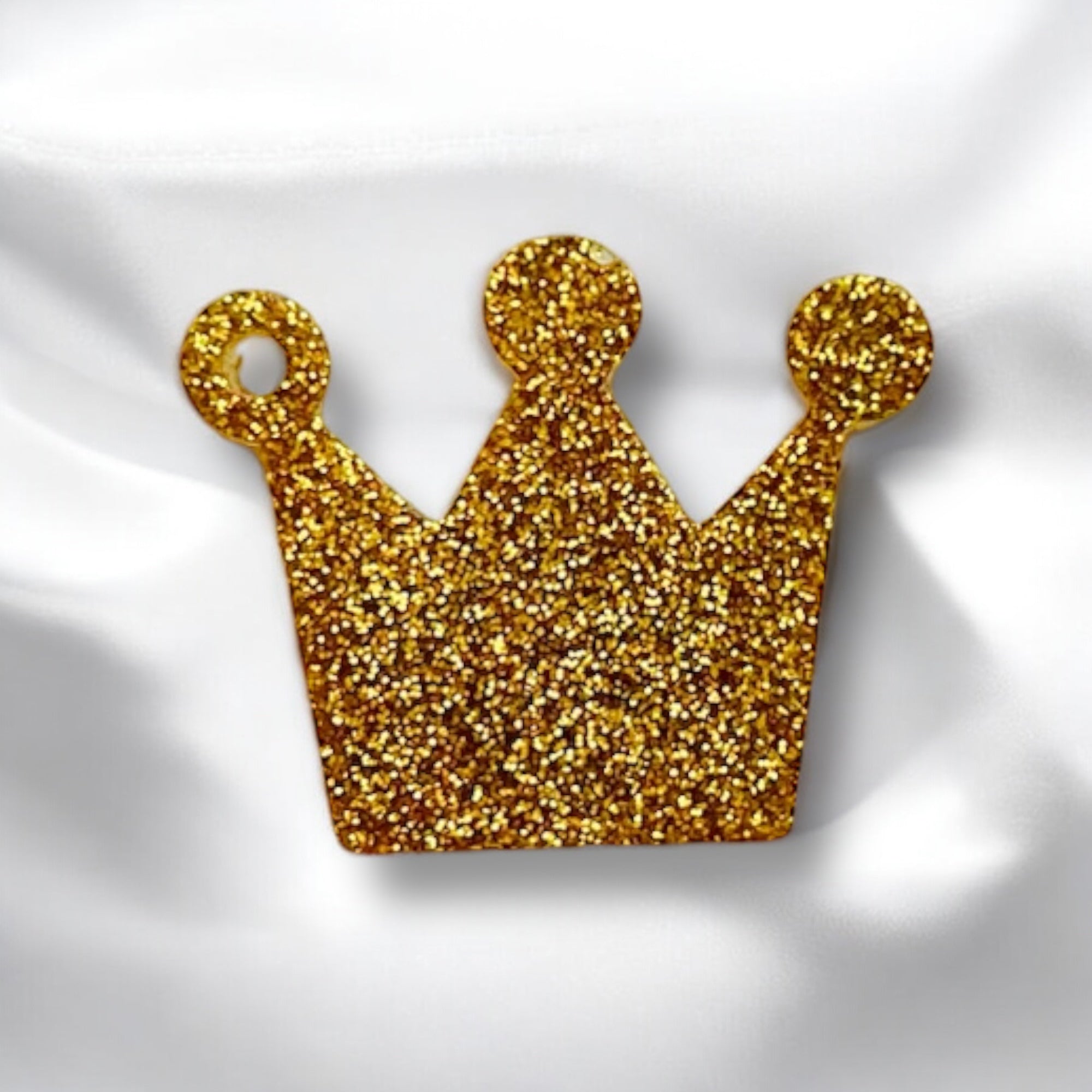 Chapita corona dorada purpurina