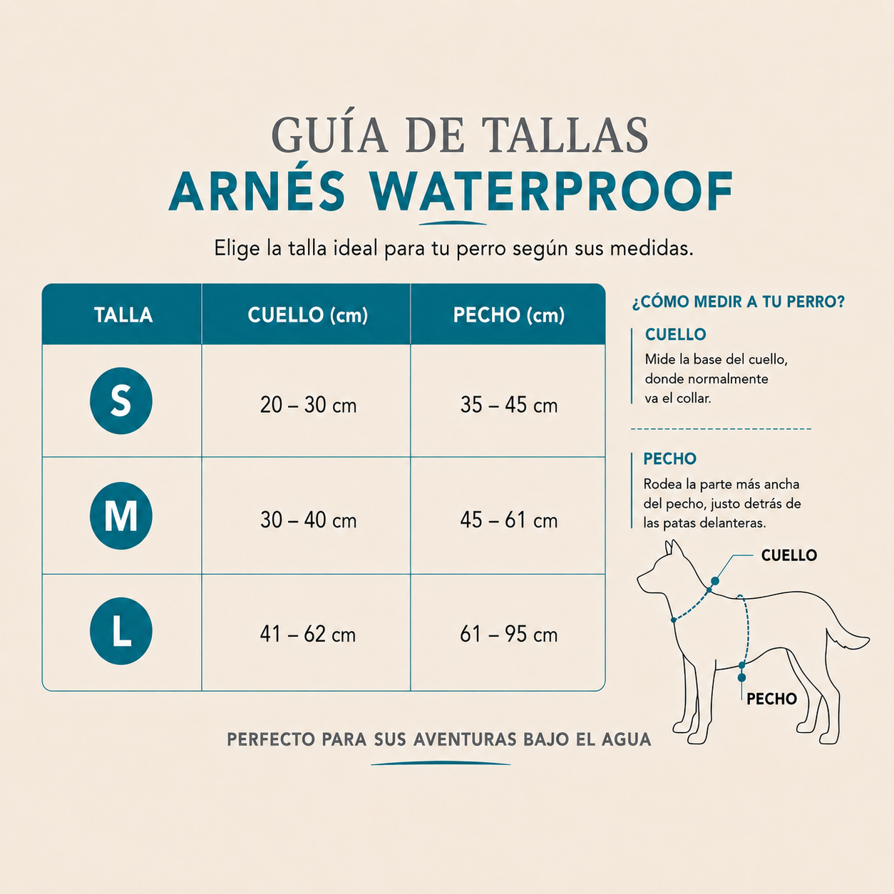 Arnés waterproof