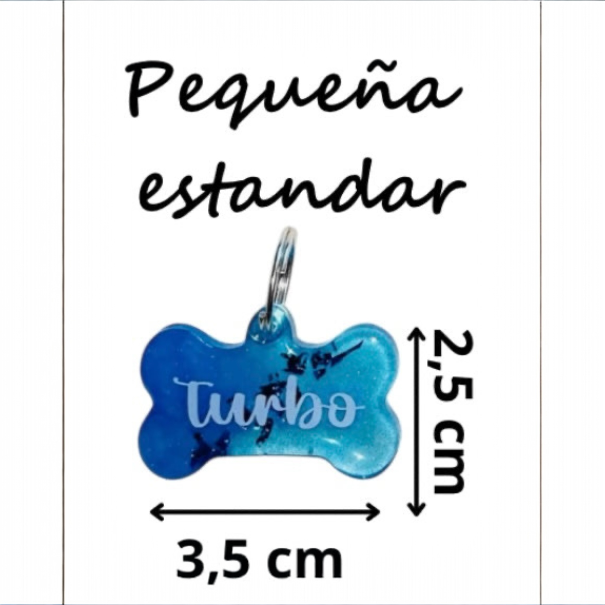 Chapita efecto marmolado (pequeña estándar)