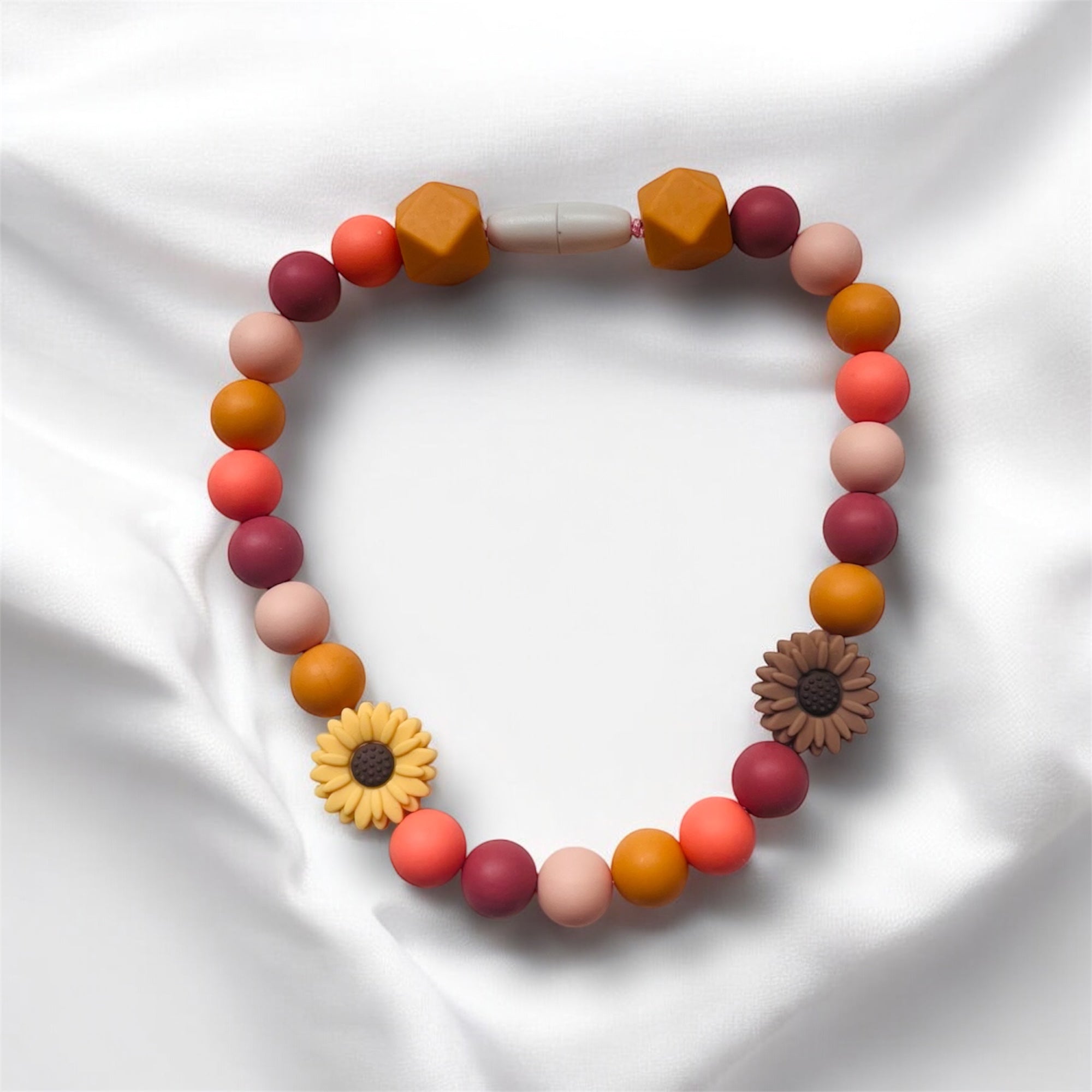 Collar girasoles marrones