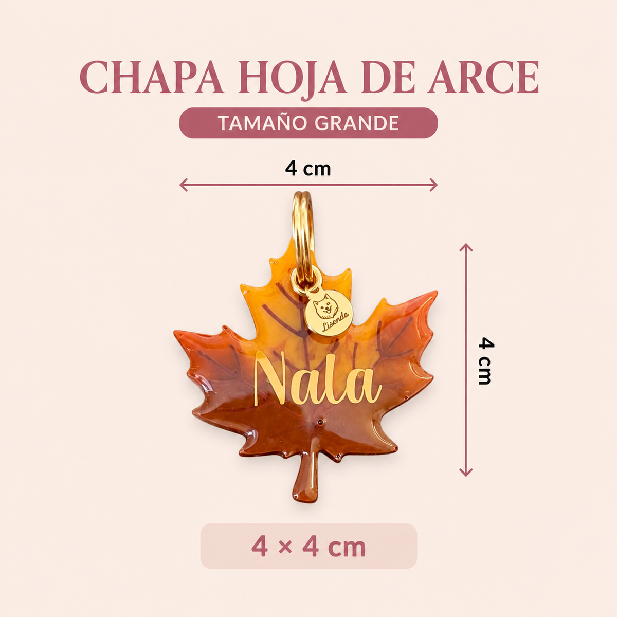 Chapita hoja de arce grande